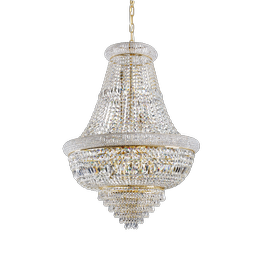 Ideal Lux Dubai SP24 Żyrandol klasyczny z kryształkami kolor złoty