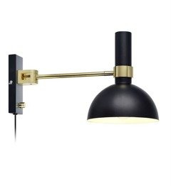 Lampa ścienna Kinkiet Markslojd Larry 106970 czarno-złoty