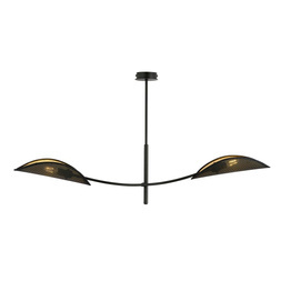 Lampa sufitowa LOTUS 2 BLACK/GOLD czarny (1106/2) - Emibig