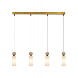 Lampa wisząca z marmurem Italux Santos PND-95331-4-BRSS