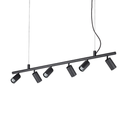 Ideal Lux Dynamite SP6 Black Lampa wisząca listwa z reflektorkami