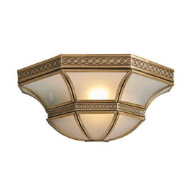 Balfour 1 Antyczny mosiądz Kinkiet Interiors SN02W