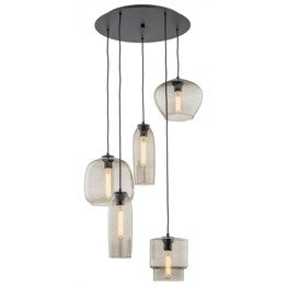Lampa wisząca z dymnymi kloszami Argon Serafino 2080