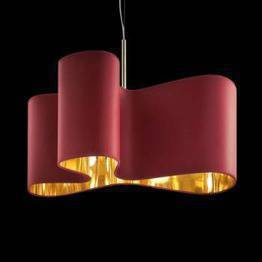 MUGELLO SP 1051/60S czerwono-złota Oprawa Wisząca Lampade Italiane