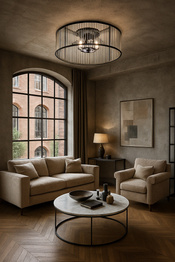 Lampa Sufitowa Czarna Berella Light Negros PL40 BK BL5575