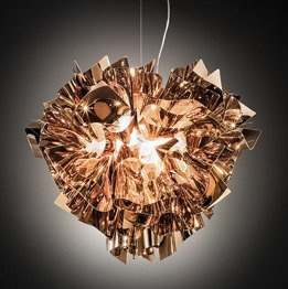 Żyrandol włoski Slamp Veli kolor miedziany średnica 42 cm