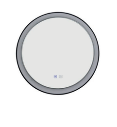 Azzardo Sergio Mirror 80 CCT SWITCH BK AZ5821 Okrągłe Podświetlane Lustro