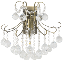 Barcelona 6245/1 21QG Elem Kinkiet Kryształowy mosiądz