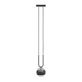 Wisząca lampa GLAM 1 BLACK/STRIPE czarny (1113/1) - Emibig
