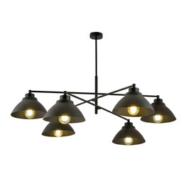 Wisząca lampa MAVERICK 6 BLACK  biały (1211/6) - Emibig