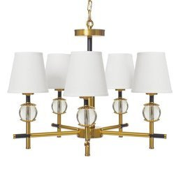 Żyrandol Czarno Złoty Berella Light Moseka 5 BL5446