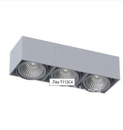 Lampa Sufitowa Tito T113C4 Cleoni czarny mat struktura