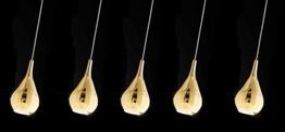 GOCCE SP 1047/5X10 złota Oprawa Wisząca Lampade Italiane