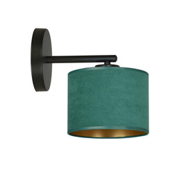 Lampa ścienna HILDE K1 BL GREEN czarny (1051/K1) - Emibig