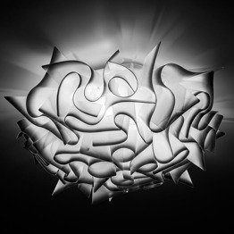 Lampa sufitowa włoska Slamp Veli kolor czarny średnica 32 cm