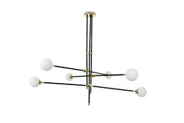 Berella Light Intose 6 BL0271 Zwis z białymi kulami kolor czarny/złoty