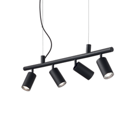 Ideal Lux Dynamite SP4 Black Lampa wisząca listwa z reflektorkami