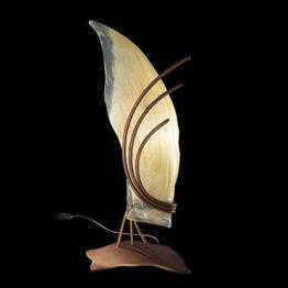 ROMA LT 1/230 bursztynowa/miedziana prawa Lampa Stolikowa Sillux