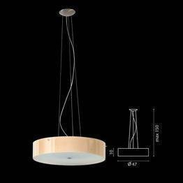 Żyrandol Ramko Lima kolor biały połysk