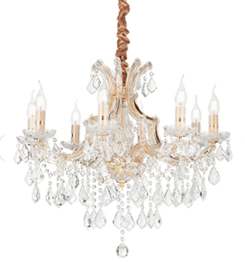 Żyrandol  Ideal Lux NAPOLEON SP8 ORO