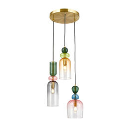 Lampa wisząca Italux Manso 3 PND-37462-3A-MC-GD