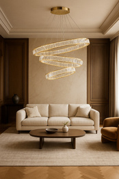 Lampa Wisząca Bardzo Duża Złota Berella Light Malati 40+60+80 złota BL5604