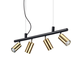 Ideal Lux Dynamite SP4 Satin Brass Lampa wisząca listwa z reflektorkami