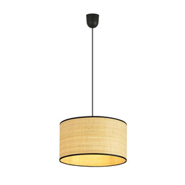 Lampa wisząca ASTON 1 RATTAN czarny (1149/1) - Emibig