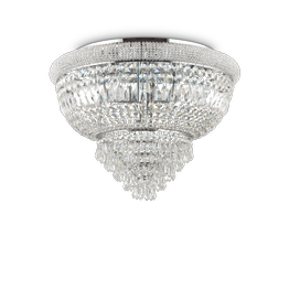 Ideal Lux Dubai PL24 Plafoniera klasyczna z kryształkami kolor srebrny