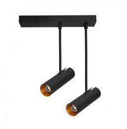 Reflektor sufitowy AZ3521 Czarno-złoty Azzardo Lens 2xGU10 LED